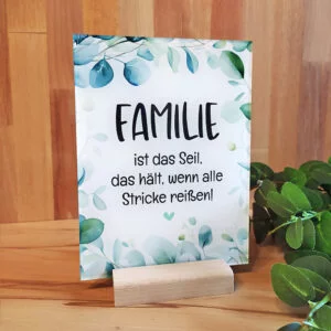 Schild Acrylglas „Familie