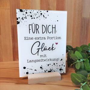 Schild Acrylglas „Glück"