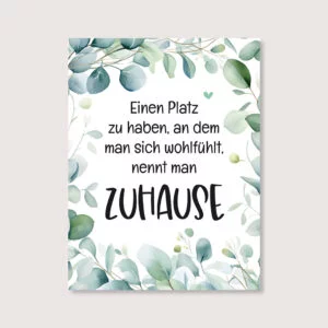 Schild Acrylglas „Zuhause"