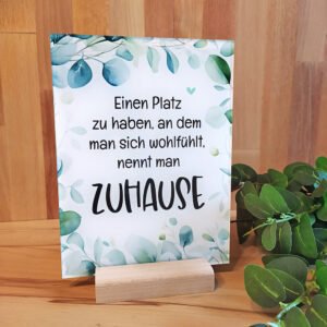 Schild Acrylglas „Zuhause"