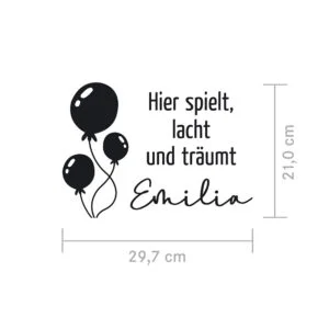 Aufkleber Kinderzimmertür „Luftballon"