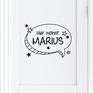 Aufkleber Kinderzimmertür „Sprechblase"