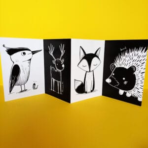 Baby Kontrastleporello „Waldtiere