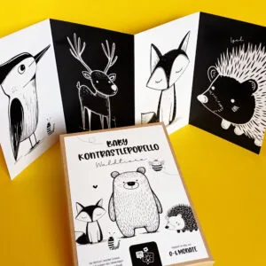 Baby Kontrastleporello „Waldtiere"