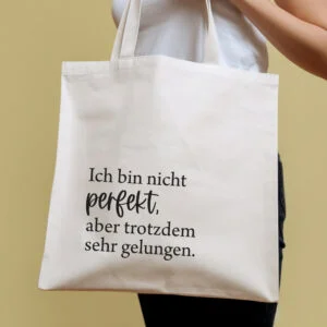 Baumwolltasche „Nicht perfekt"