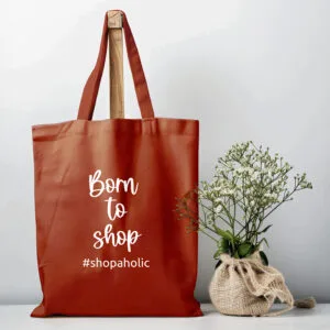 Baumwolltasche „Born to shop