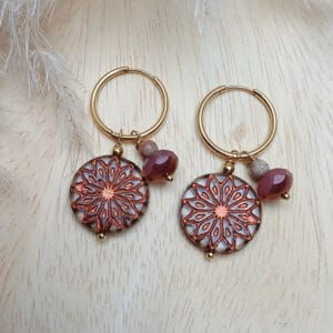 Ohrringe mit Glasperlen „Mandala