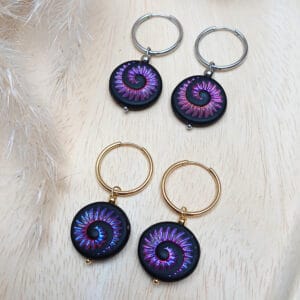 Ohrringe mit Glasperlen „Schnecke