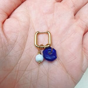 Ohrringe mit Glasperlen „Quadrat