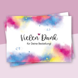 Dankeskarte „Aquarell"