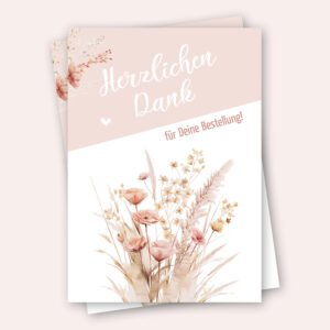Dankeskarte „Blumen"
