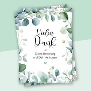 Dankeskarte „Eukalyptus"