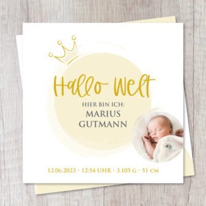 Danksagungen zur Geburt