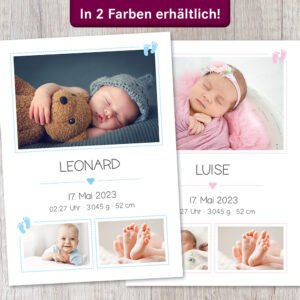 Danksagung Geburt „Punkte"