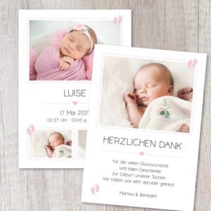 Danksagung Geburt „Punkte