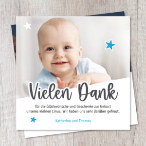 Danksagung Geburt „Sterne"
