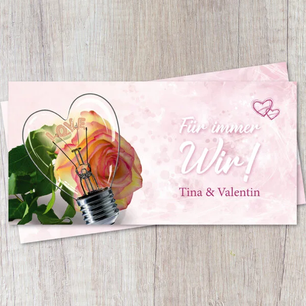 Einladung zur Hochzeit „Love"