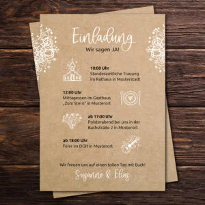 Einladung zur Hochzeit „Natur"