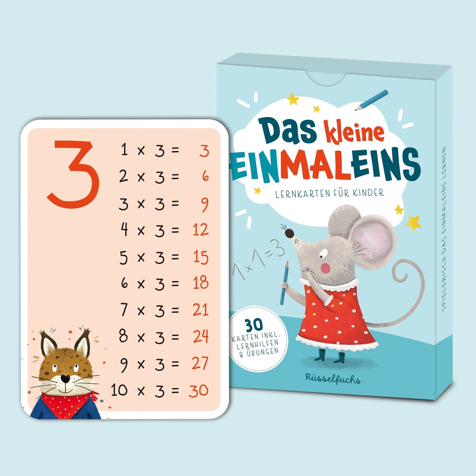 „Das kleine Einmaleins“ - Kartenset inkl. Lerntipps und Übungen