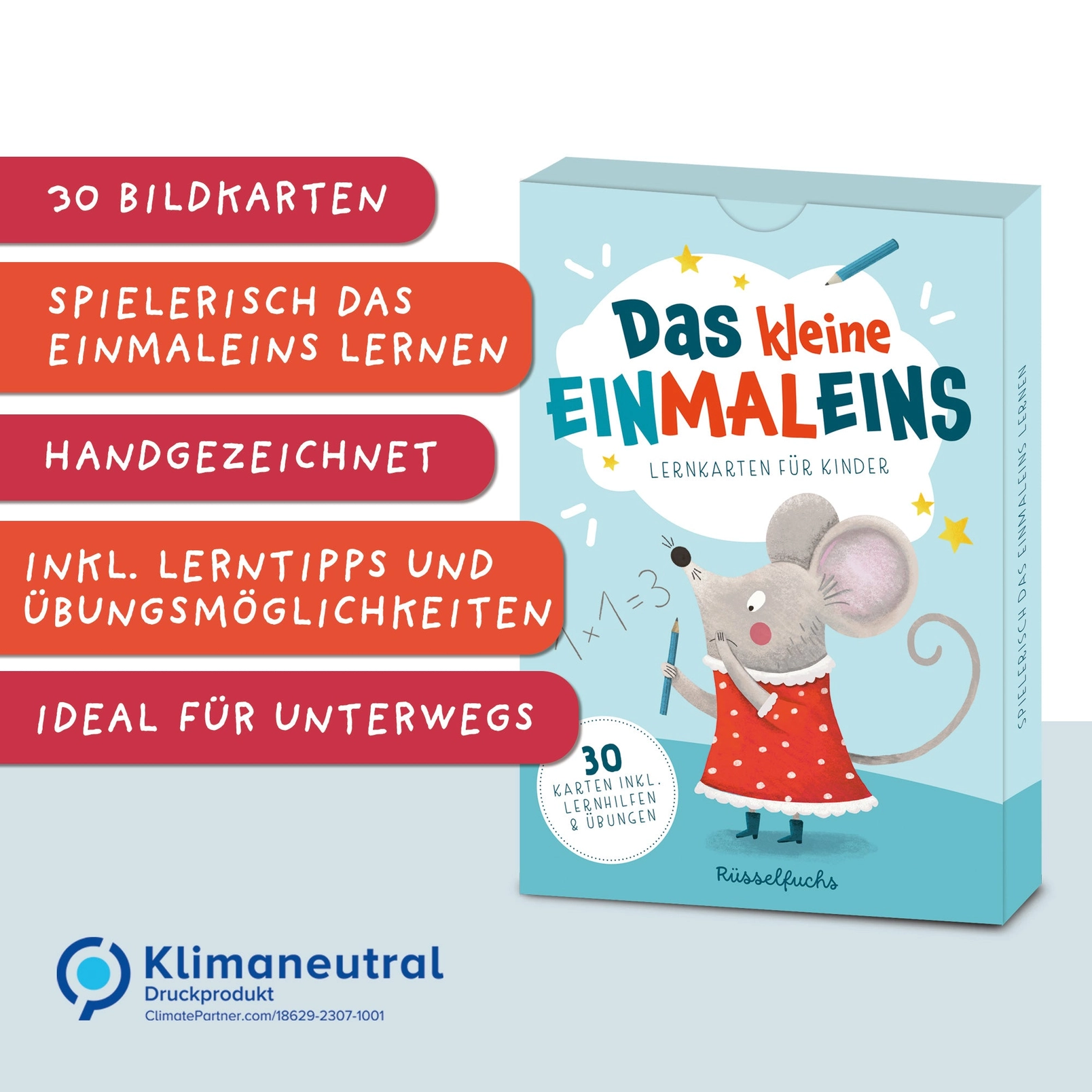 „Das kleine Einmaleins“ - Kartenset inkl. Lerntipps und Übungen