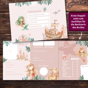 Freundebuch für Kinder "Meerjungfrau"