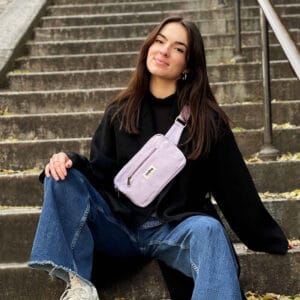 Kleine Gürteltasche, Lila