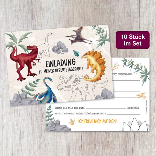 Einladung Kindergeburtstag „Dino"