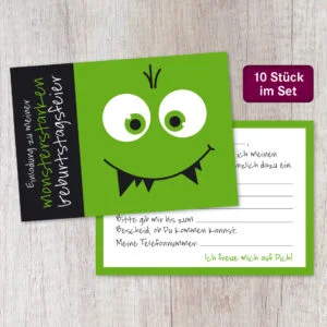 Einladung Kindergeburtstag „Monster"