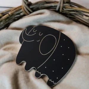 Kreidetafel aus Holz, Elefant