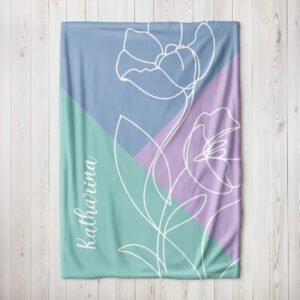 Kuscheldecke „Pastell", Fleecedecke, personalisiert