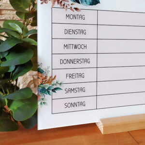 Menüplaner aus Acrylglas „Boho“