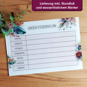 Menüplaner aus Acrylglas „Boho“