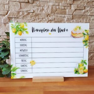 Menüplaner aus Acrylglas „Zitrus“