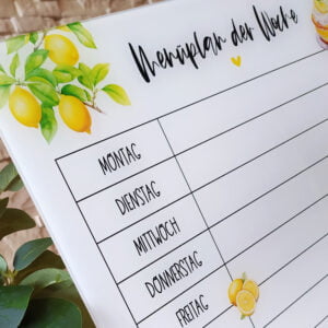 Menüplaner aus Acrylglas „Zitrus“