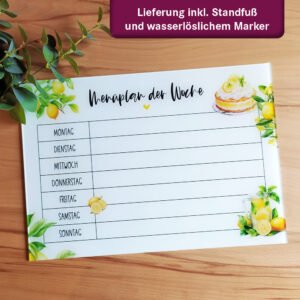 Menüplaner aus Acrylglas „Zitrus“