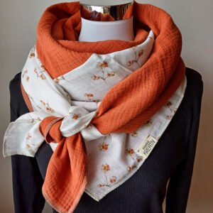 XXL Musselintuch „Blumen"