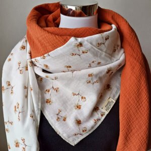 XXL Musselintuch „Blumen"