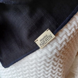 XXL Musselintuch zweifarbig „Blau-Schwarz