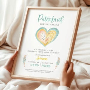 Patenbrief „Herz