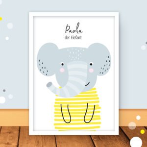 Poster Kinderzimmer „Elefant"