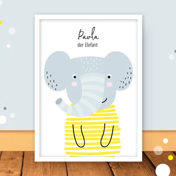 Poster Kinderzimmer „Elefant"
