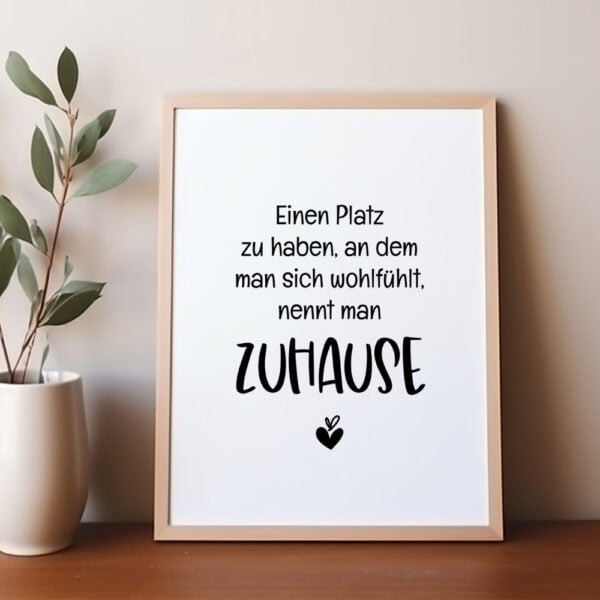 Poster „Zuhause"