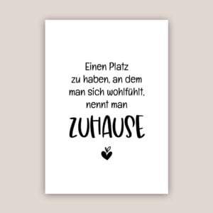 Poster „Zuhause"