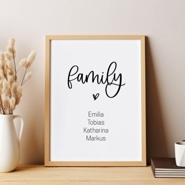 Poster „Family" personalisiert