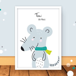 Poster Kinderzimmer „Maus"