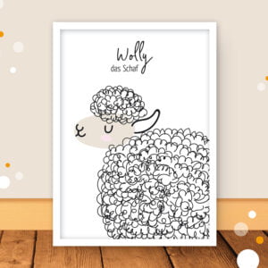 Poster Kinderzimmer „Schaf"