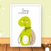 Poster Kinderzimmer „Schildkröte"