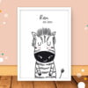 Poster Kinderzimmer „Zebra"