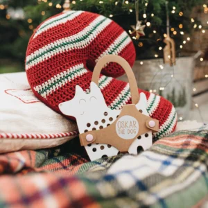 Großes Schnürspielzeug aus Holz, Hund