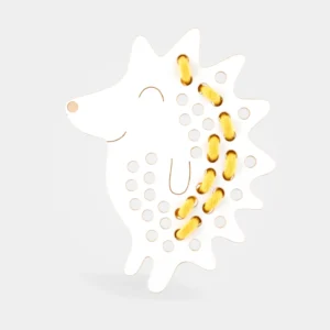 Großes Schnürspielzeug aus Holz, Igel